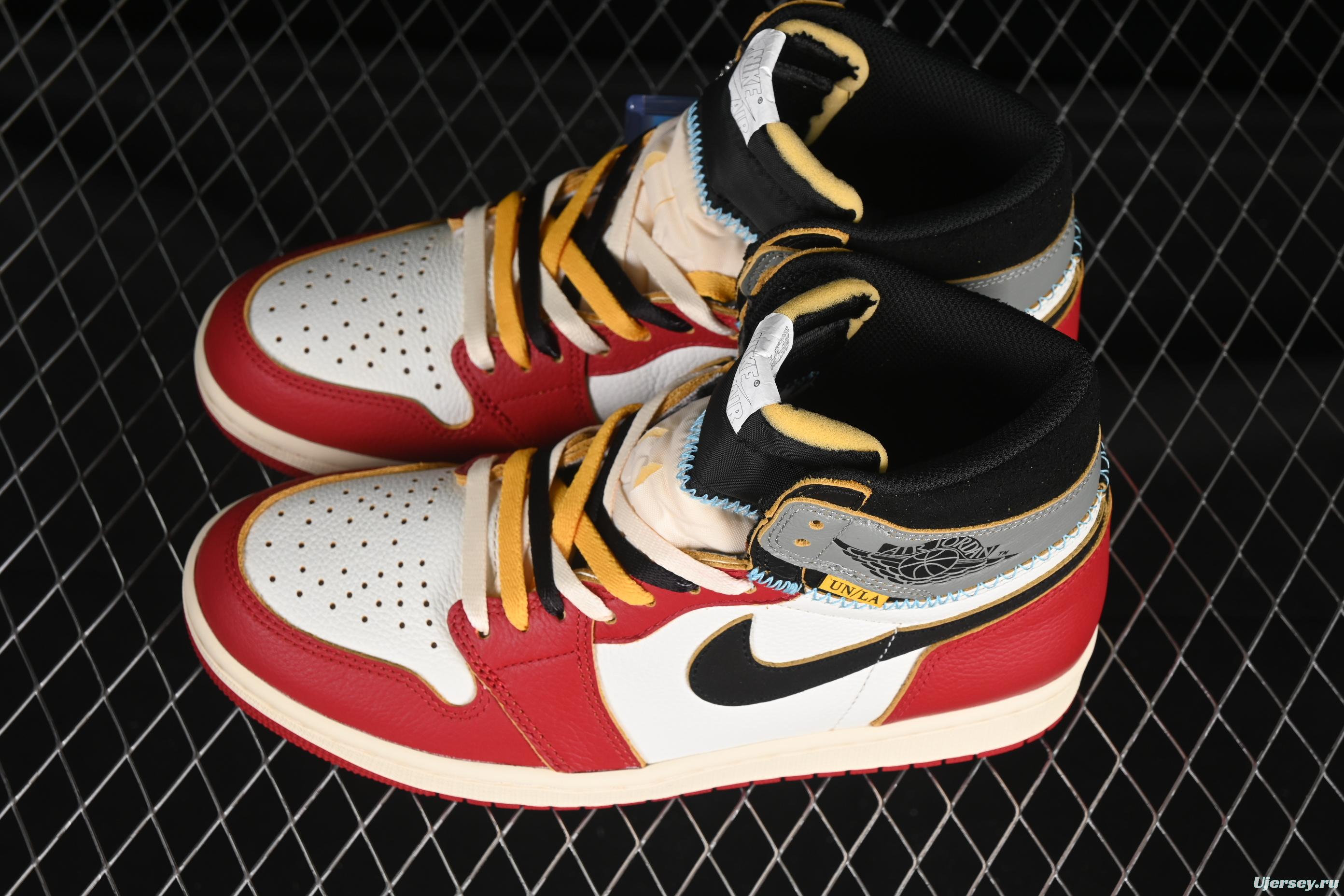 Nike Union x Air Jordan 1 Retro High Basketball Shoes with Chicago-Inspired Design - HV8563-600