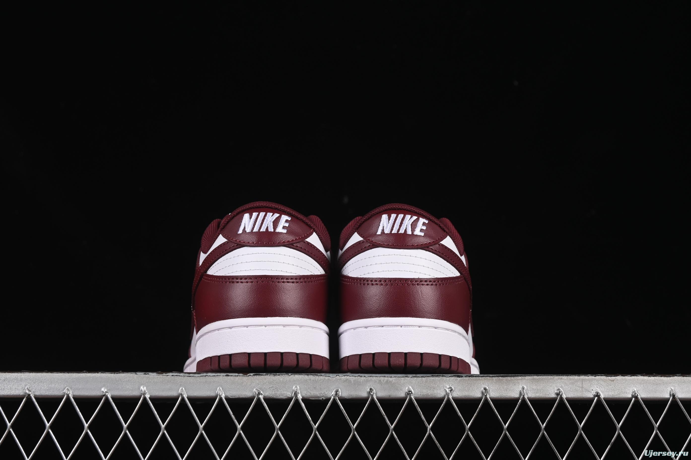 Nike SB Dunk Low Bordeaux Red Low-Top Casual Skate Shoes - DV0833-115