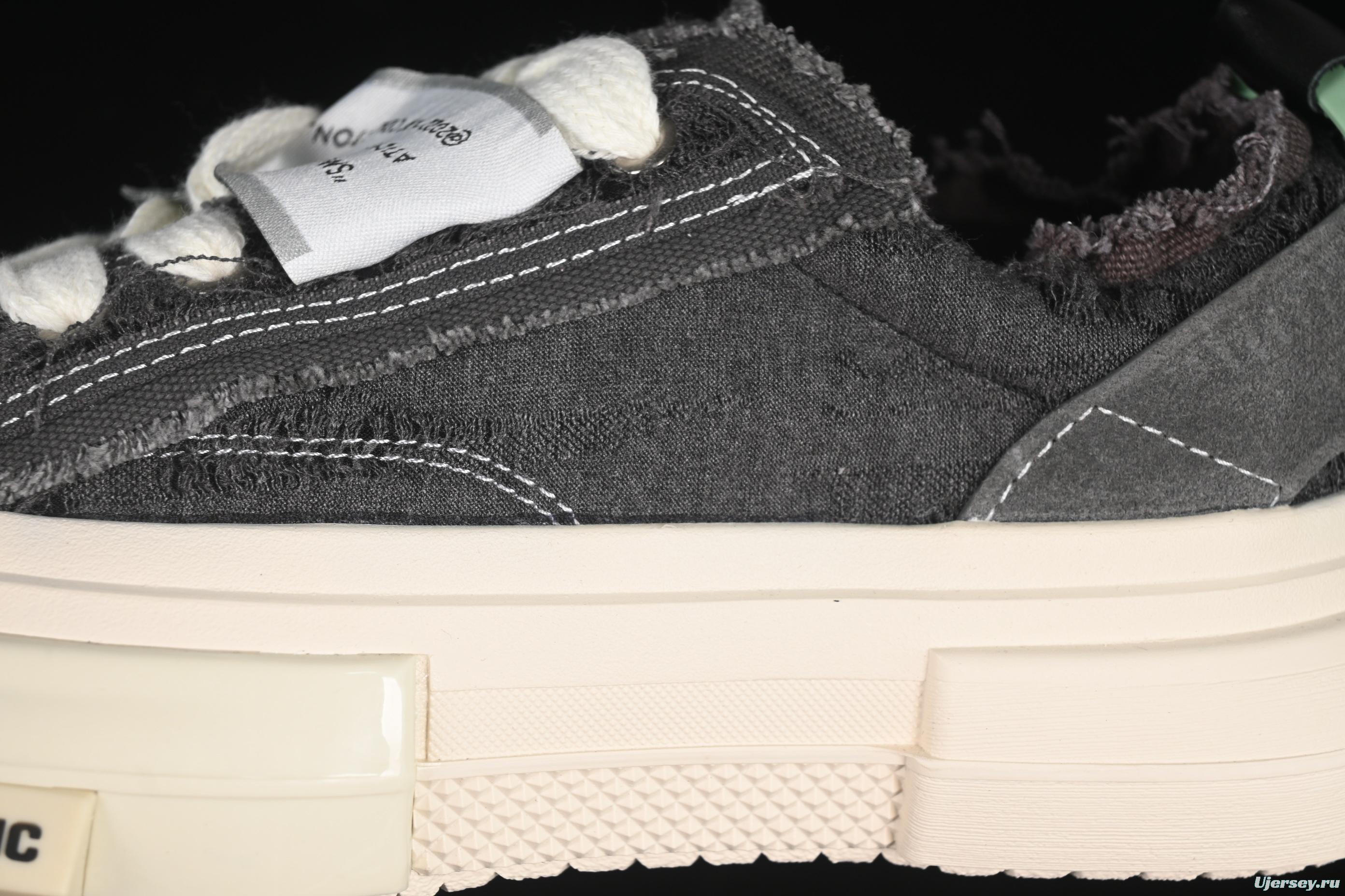 SMILEREPUBLIC INCEPTION Gray Fringe 70s Low-Top Canvas Casual Shoes - G.D4