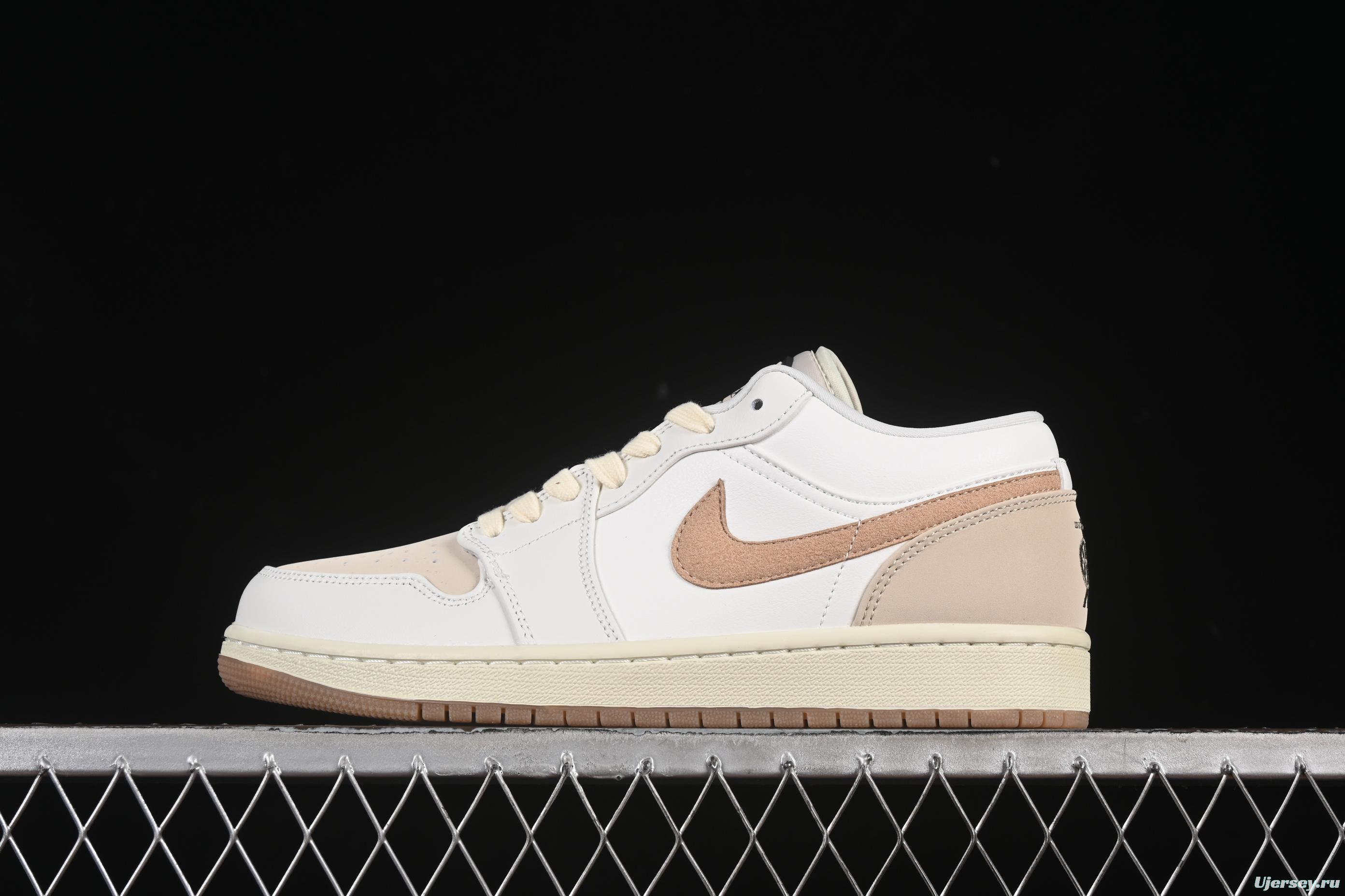 Nike Air Jordan 1 Low "Dongdan" Casual Sneakers in Coconut Milk White - IB8855-121