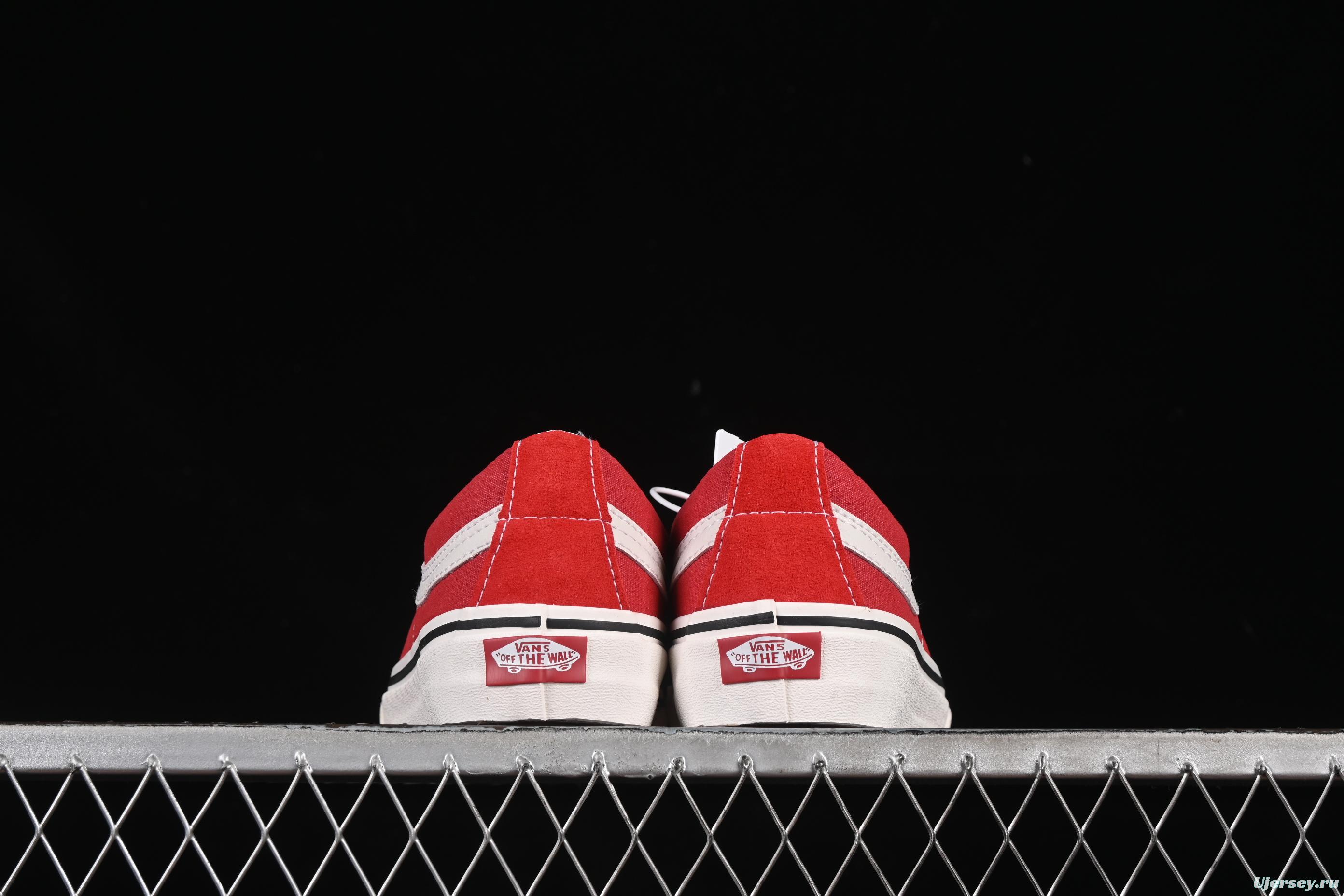 Vans Sk8-Low White Red Anti-Slip Casual Skate Shoes - VN0A4UWIXGJ