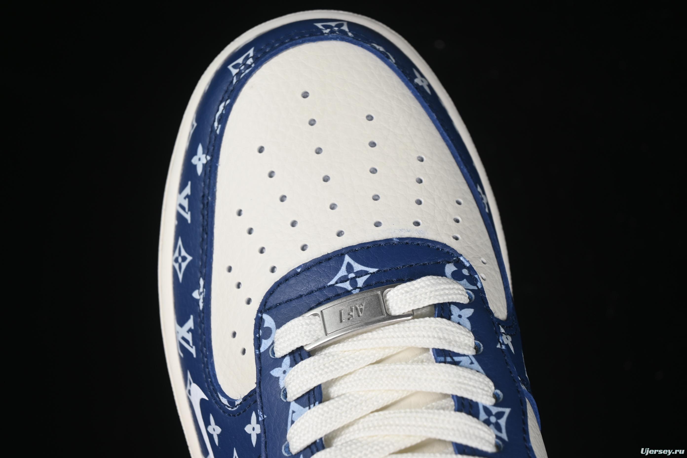 Nike Air Force 1 '07 Low LV Collaboration White Blue Swoosh Casual Sneakers - LW9279-008