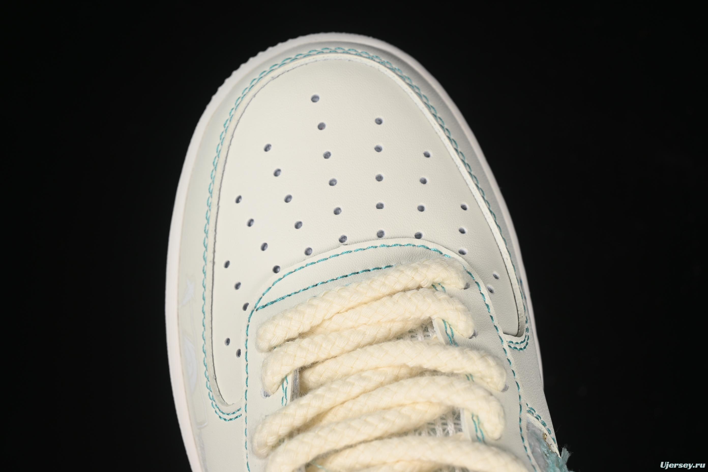 Nike Air Force 1'07 Low "Love Words" Casual Sneakers with Blue Romantic Design - FJ7740-510