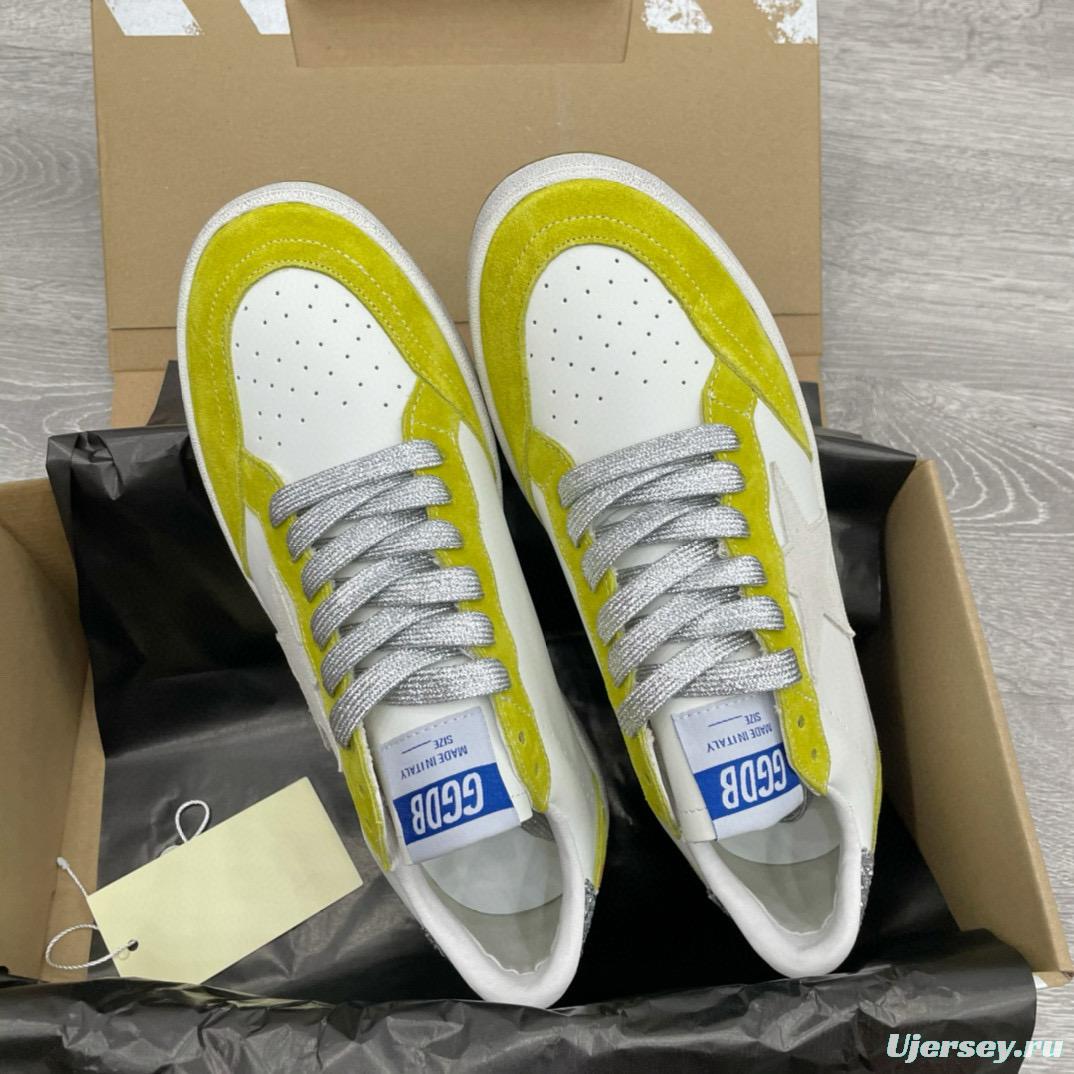 2024 Unisex GGDB White Yellow Suede Leather Sneaker MJ00260