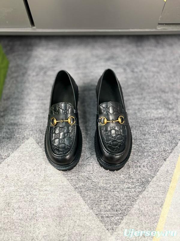 2024 Men Gucci Black Leather Formal Shoes MJ00300