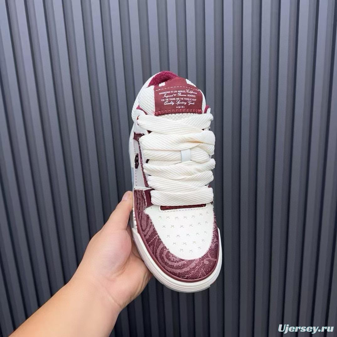 2024 Unisex Amiri White Red Leather Sneaker MJ00360