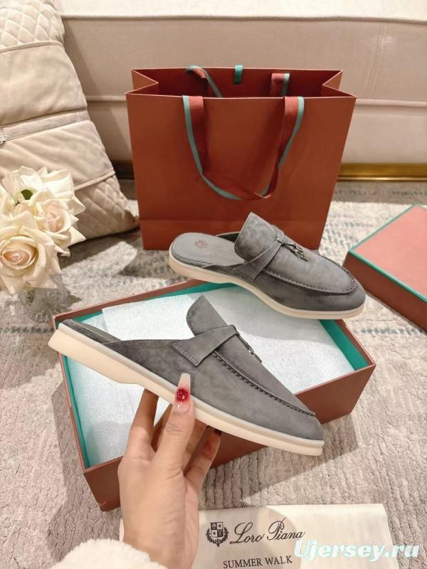 2025 Slippers LP Grey Suede Slippers