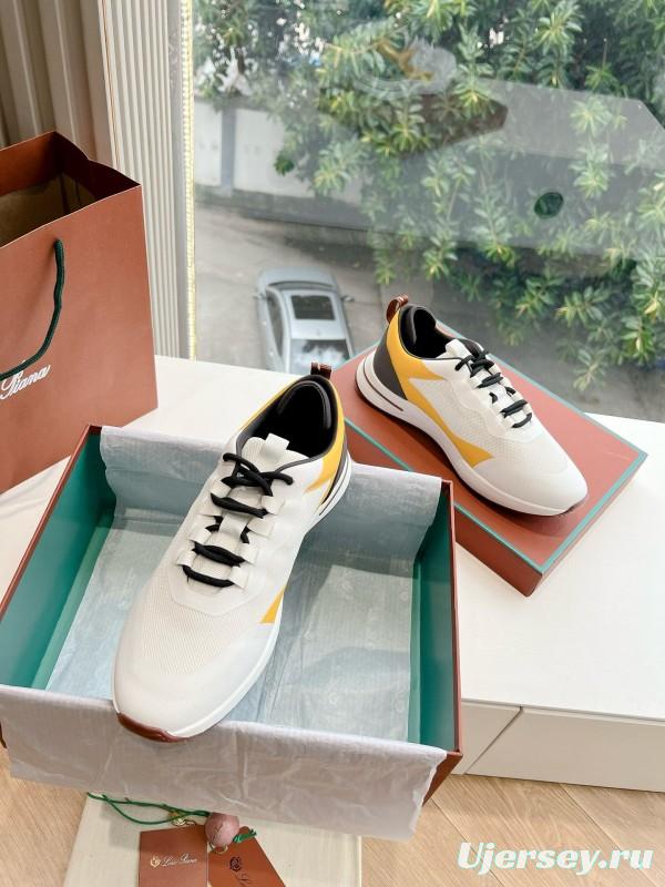 2024 Unisex Le Parmentier White Yellow Black Knit Sneakers Top Version MJ00340