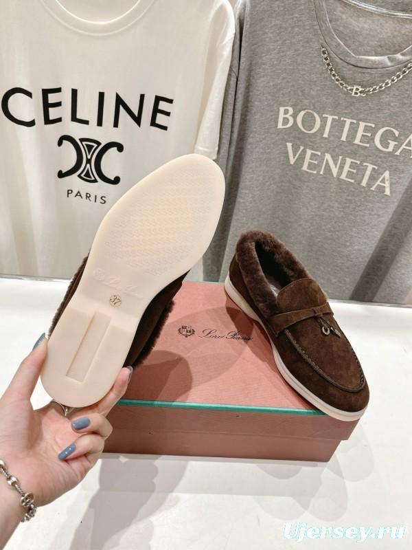 2024 Women LP Brown Suede Loafer MJ00300