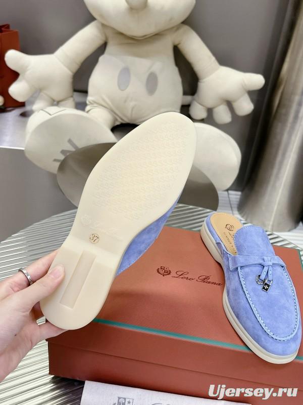 2024 Slippers LP Blue Suede Loafers