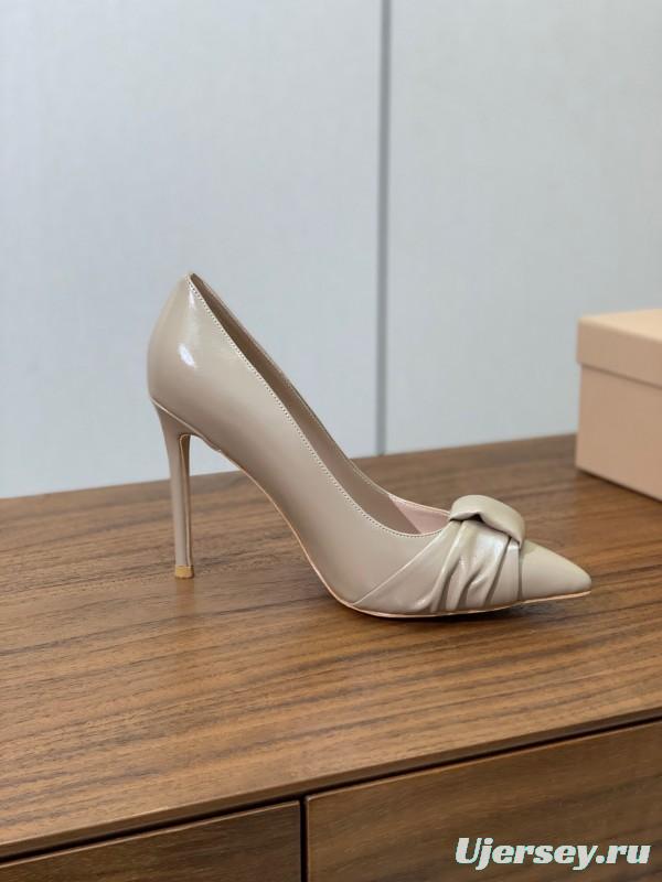 2025 Women Gianvito Rossi Beige Leather Pumps KFY00300