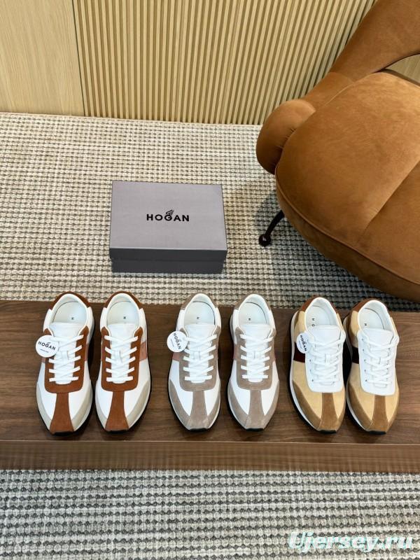 2025 Unisex TOM FORD White Brown Suede Leather Sneakers LY00360(F)/LY00370(M)
