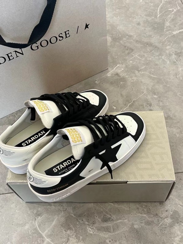 2024 Unisex GGDB Black White Leather Low Top Sneakers MJ00260