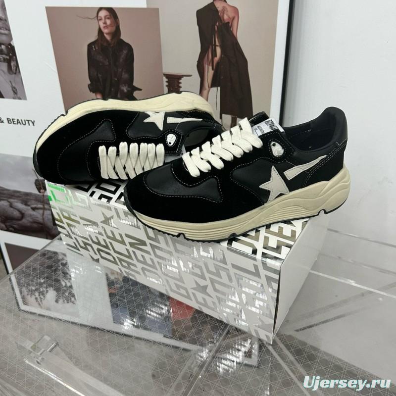 2024 Women GGDB Black White Leather Suede Sneakers