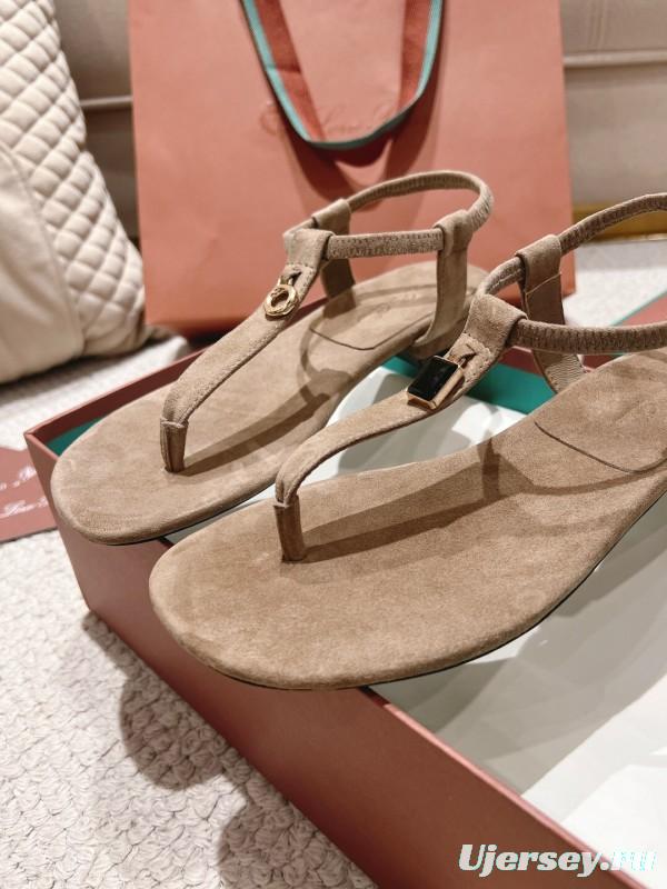 2025 Women LP Beige Suede Sandals LY00360