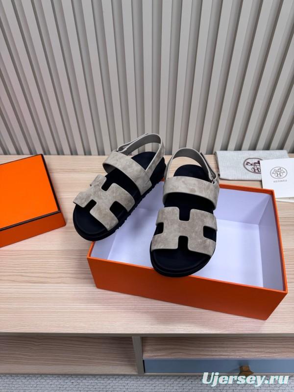 2025 Slippers Hermès Grey Suede Slippers