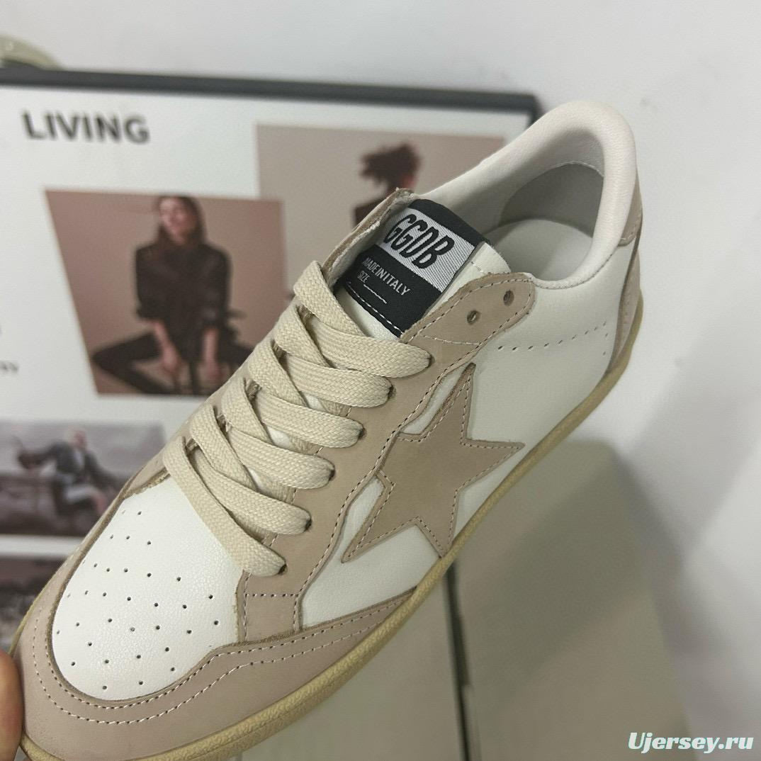 2024 Unisex GGDB White Beige Leather Suede Low Top Sneakers MJ00260