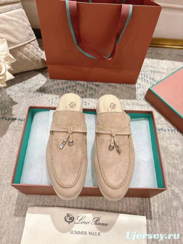 2025 Slippers LP Beige Suede Casual LY00360