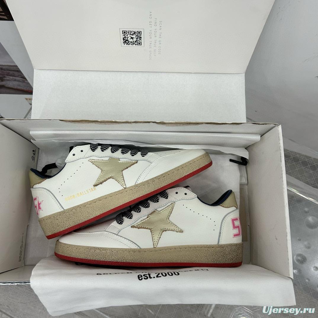 2024 Unisex GGDB White Gold Leather Sneakers MJ00260