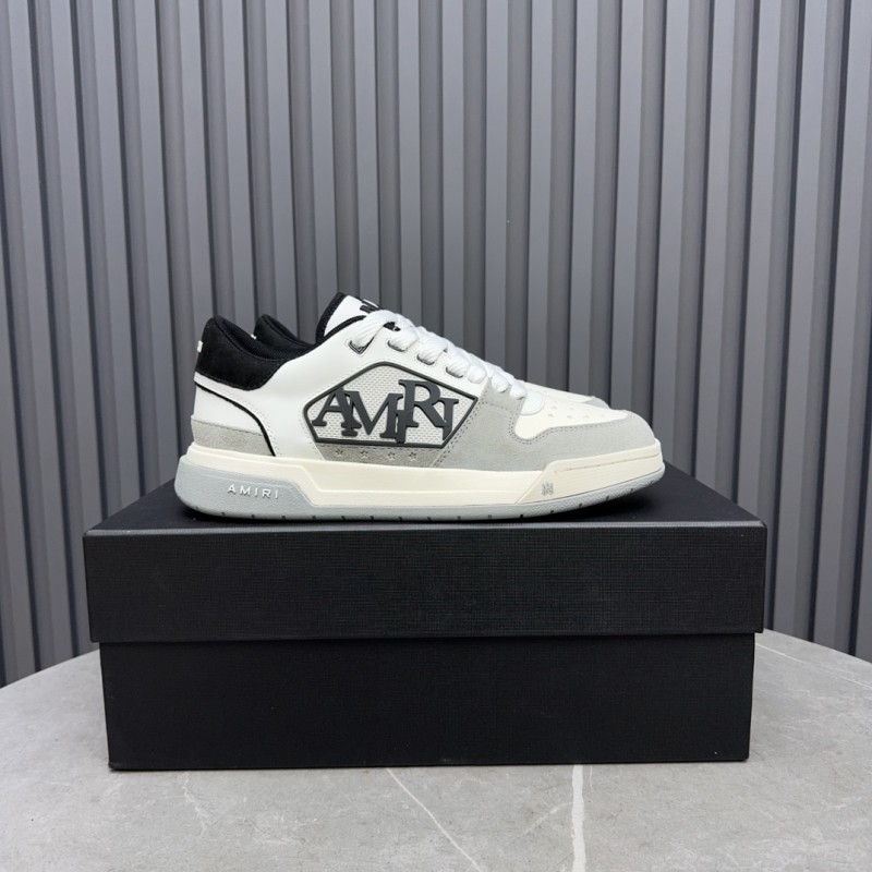 2025 Unisex Amiri White Black Suede Leather Sneakers MJ00360