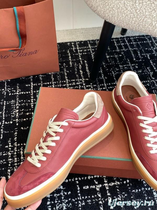 2024 Unisex LP Red Pink Leather Sneakers MJ00320