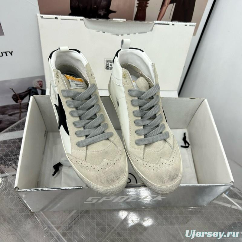 2024 Unisex GGDB White Black Leather Suede High Top Sneakers MJ00300