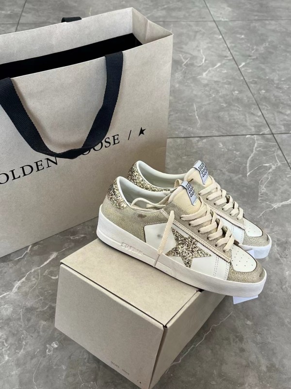 2024 Unisex GGDB White Beige Suede Leather Low-Top Sneakers MJ00260