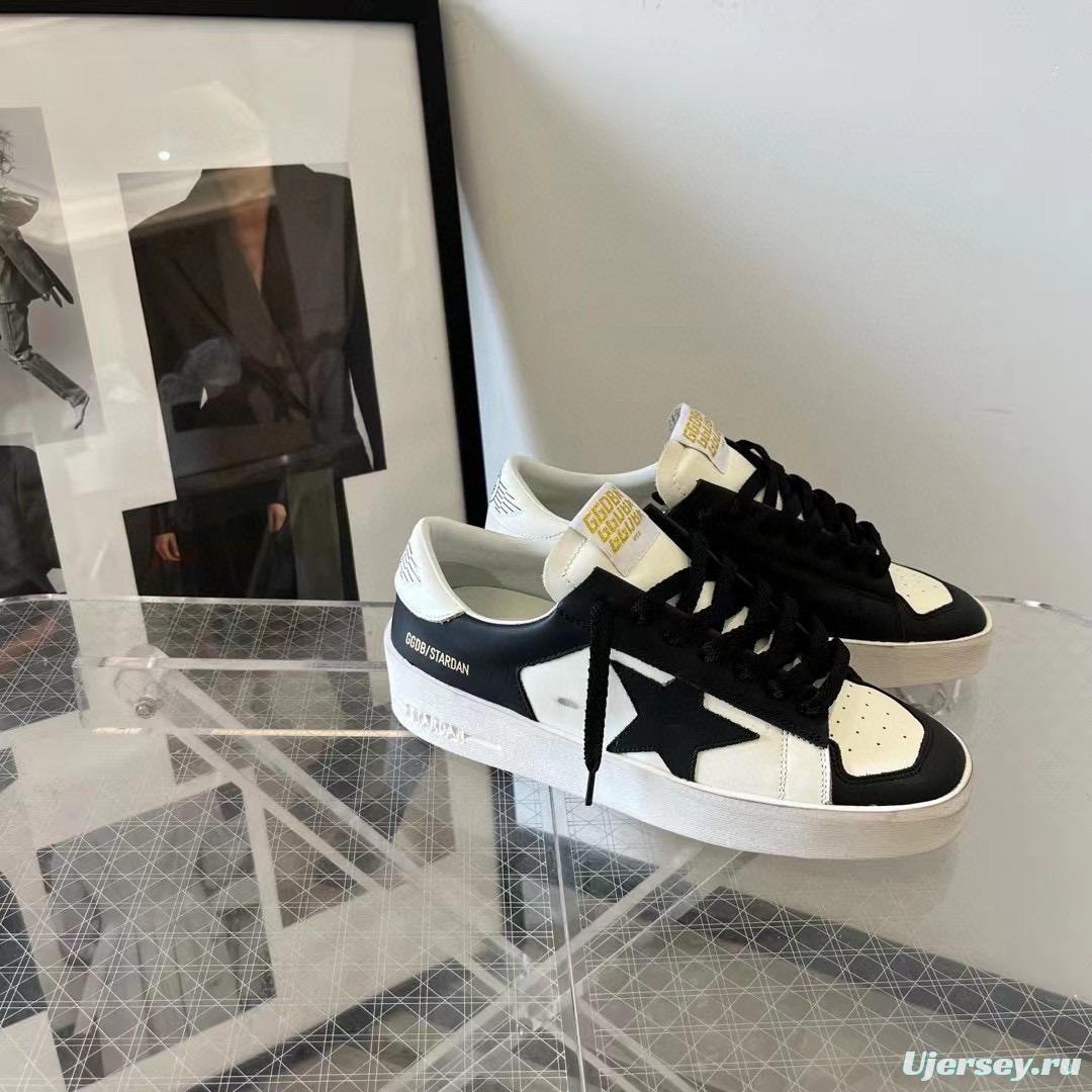 2024 Unisex GGDB Black White Leather Low Top Sneakers MJ00260