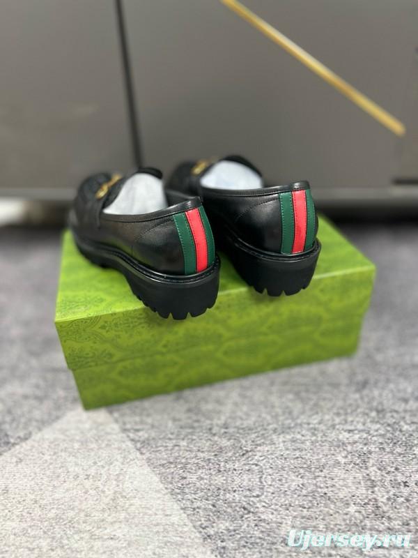 2024 Men Gucci Black Leather Formal Shoes MJ00300