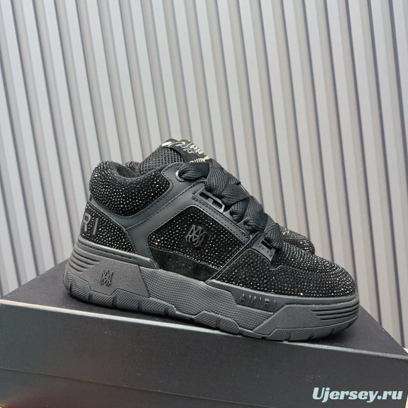 2024 Unisex Amiri Black Leather Sneakers MJ00410