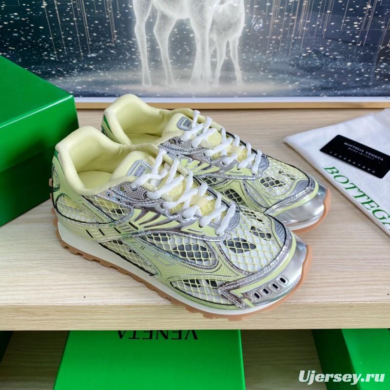 2025 Unisex BV Yellow Silver Mesh Rubber Running Sneakers LY0000