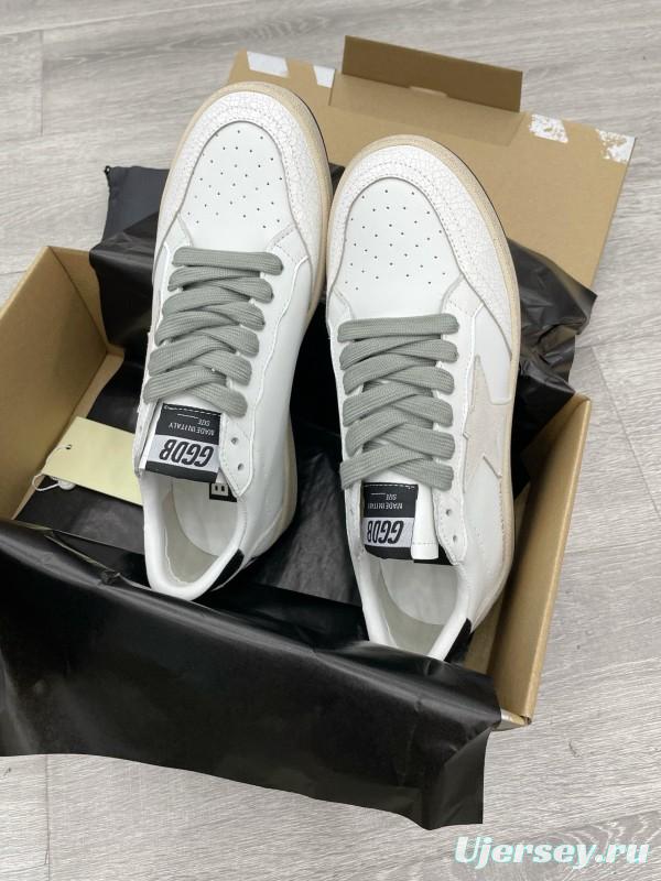 2024 Unisex GGDB White Black Leather Low Top Sneakers MJ00260