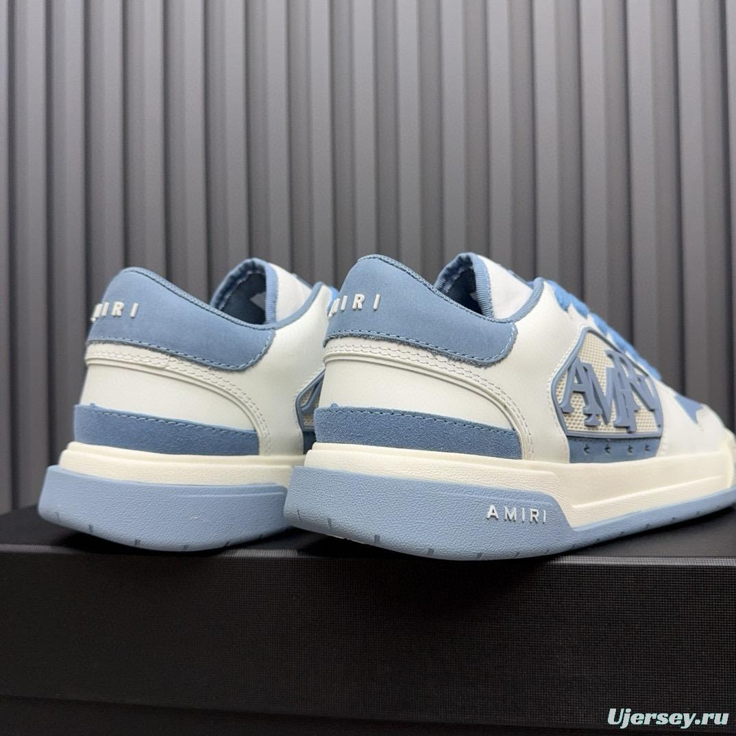 2024 Unisex Amiri Blue White Leather Sneakers MJ00360