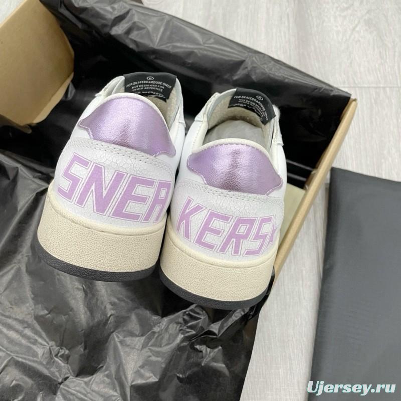 2024 Unisex GGDB White Purple Leather Sneakers MJ00260