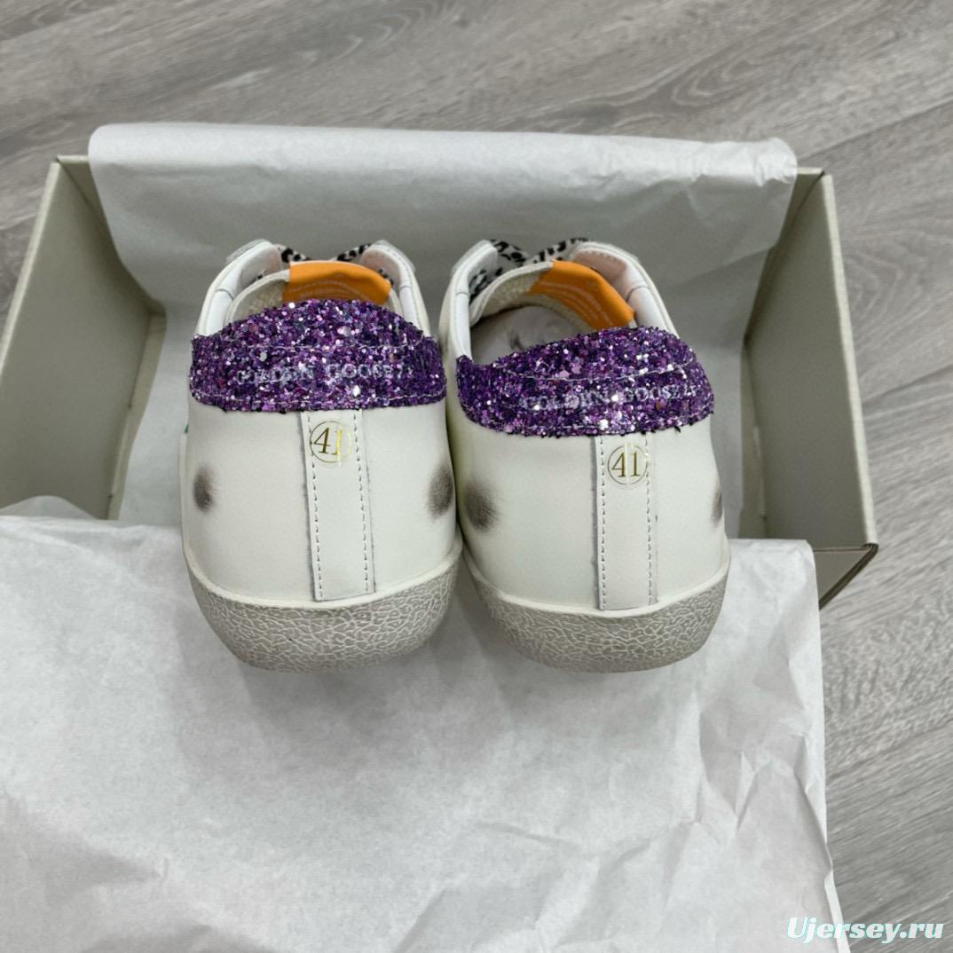 2025 Women GGDB White Green Suede Leather Sneakers