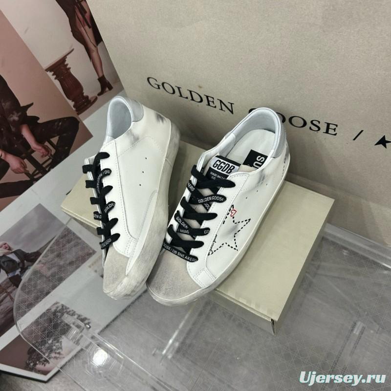 2025 Unisex GGDB White Black Suede Leather Sneakers MJ00260