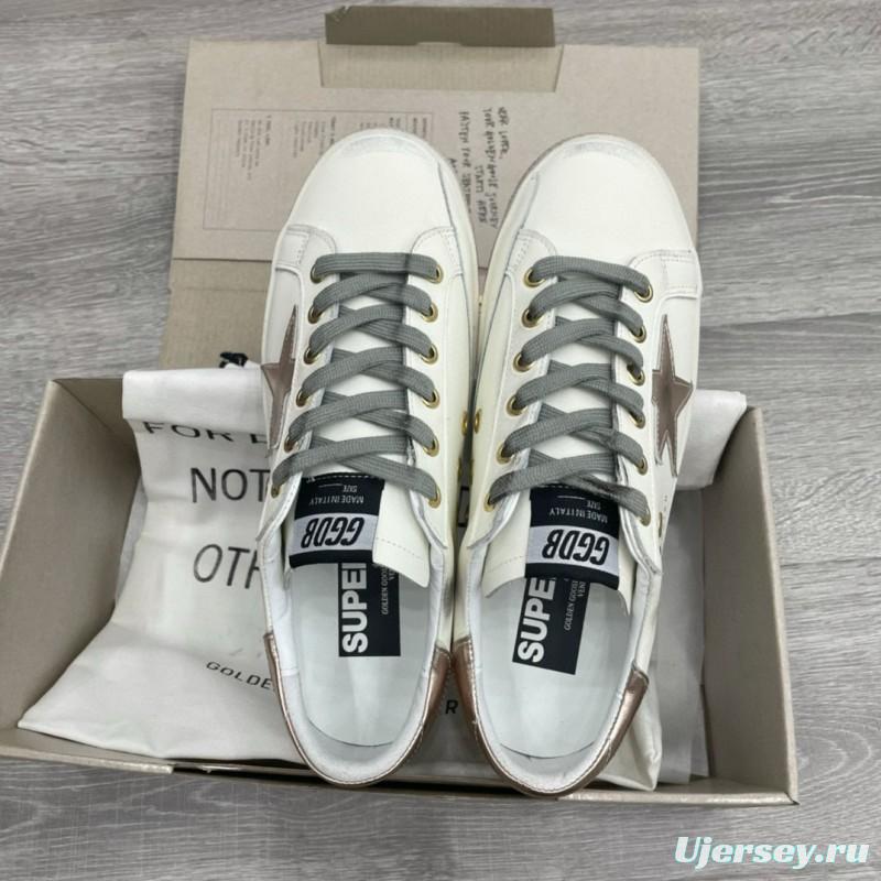 2025 Women GGDB White Brown Leather Sneakers