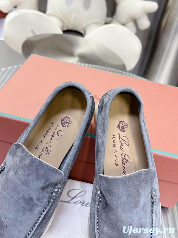 2025 Men LP Gray Suede Loafers LY00260