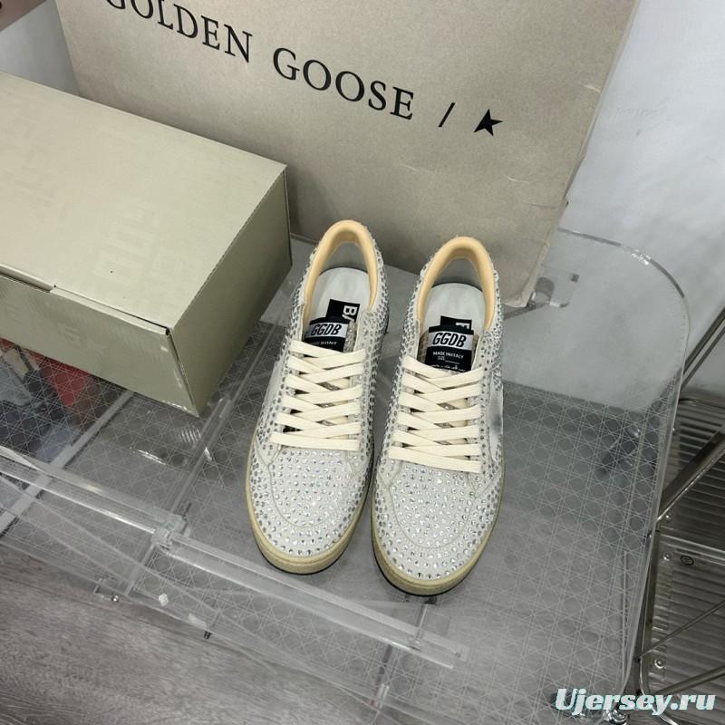 2024 Unisex GGDB White Crystal Leather Sneakers MJ00260