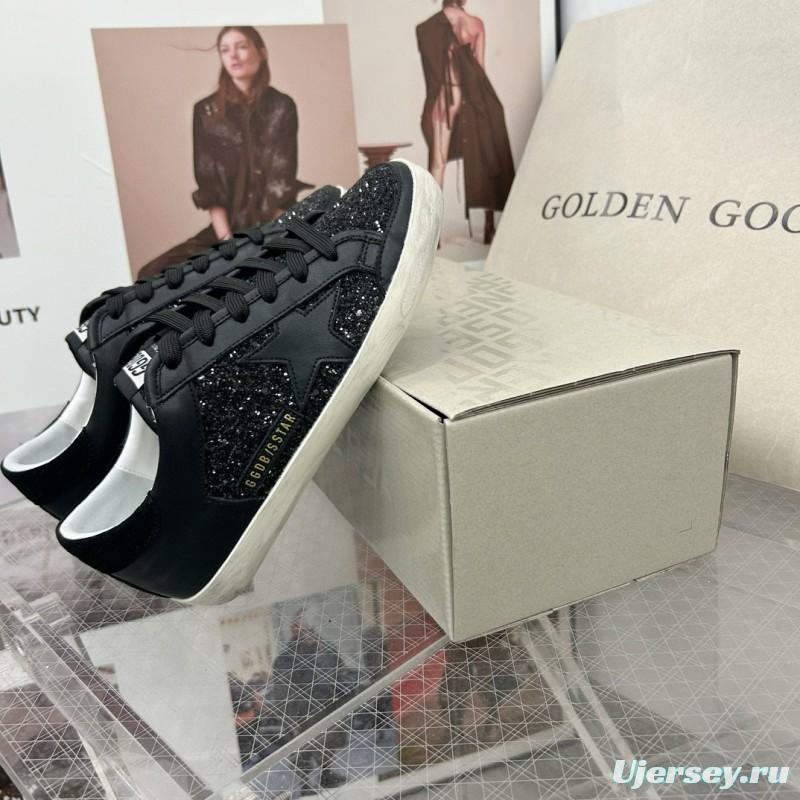 2025 Unisex GGDB Black Glitter Leather Sneakers