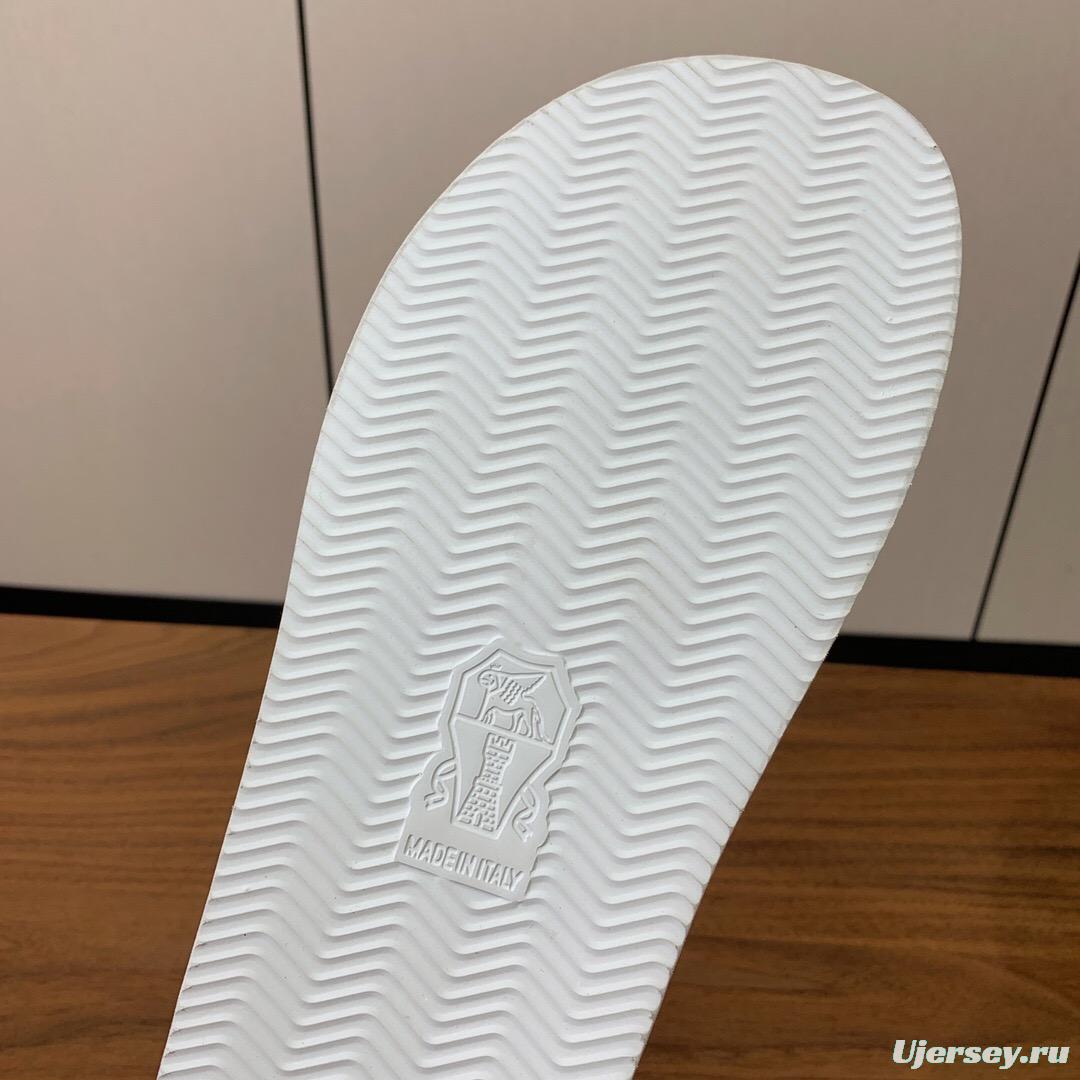 2025 Unisex Brunello Cucinelli Blue Suede Leather Slippers KFY00250