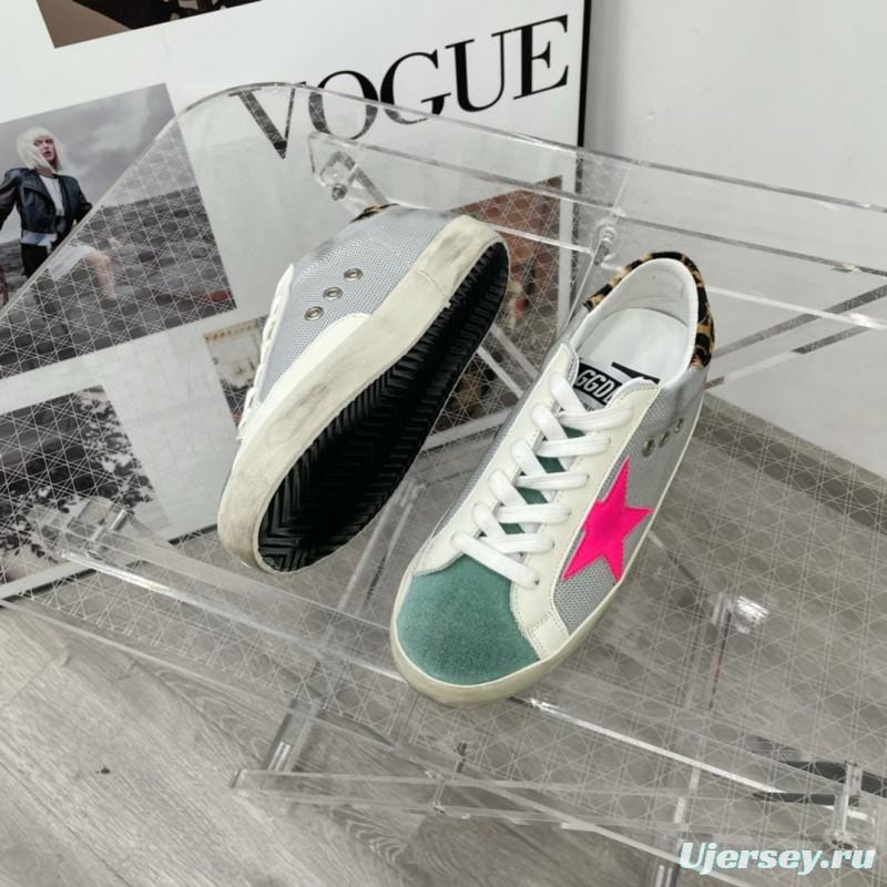 2025 Women GGDB Grey White Pink Suede Canvas Sneaker