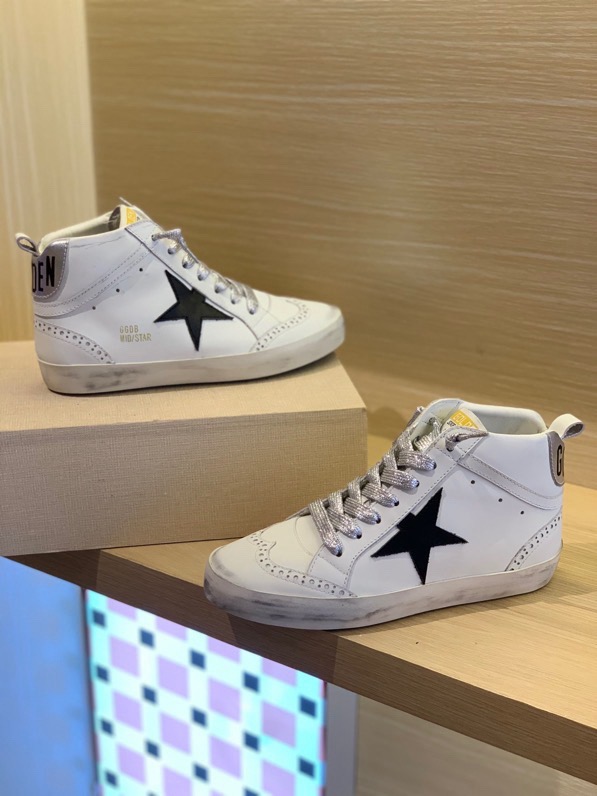 2024 Unisex GGDB White Black Leather High-top Sneakers MJ00300