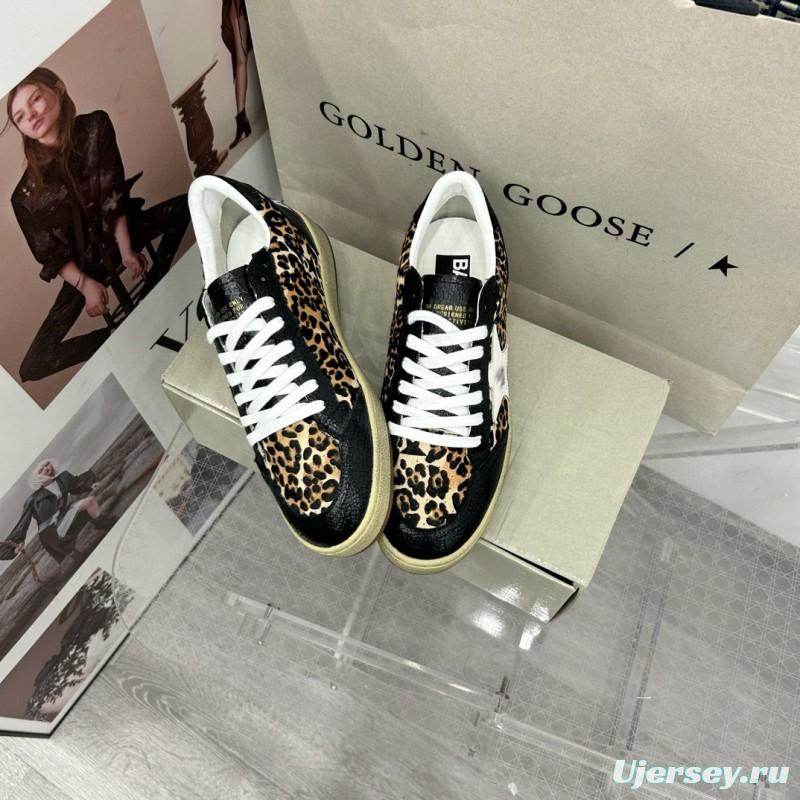 2024 Unisex GGDB Leopard Black White Leather Suede Low Top Sneakers MJ00260