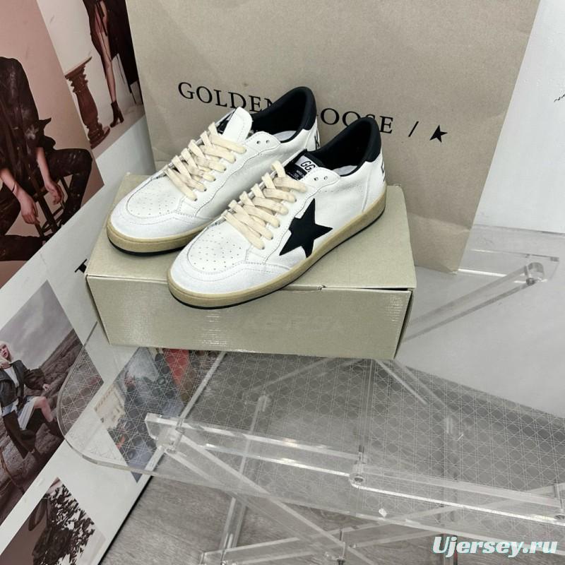 2024 Unisex GGDB White Black Leather Low Top Sneakers MJ00260