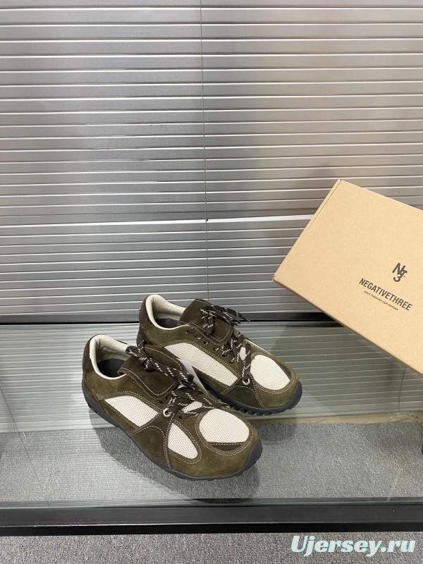 2025 Unisex Puma Brown White Silk Oxford Leather Sneakers KFY00280