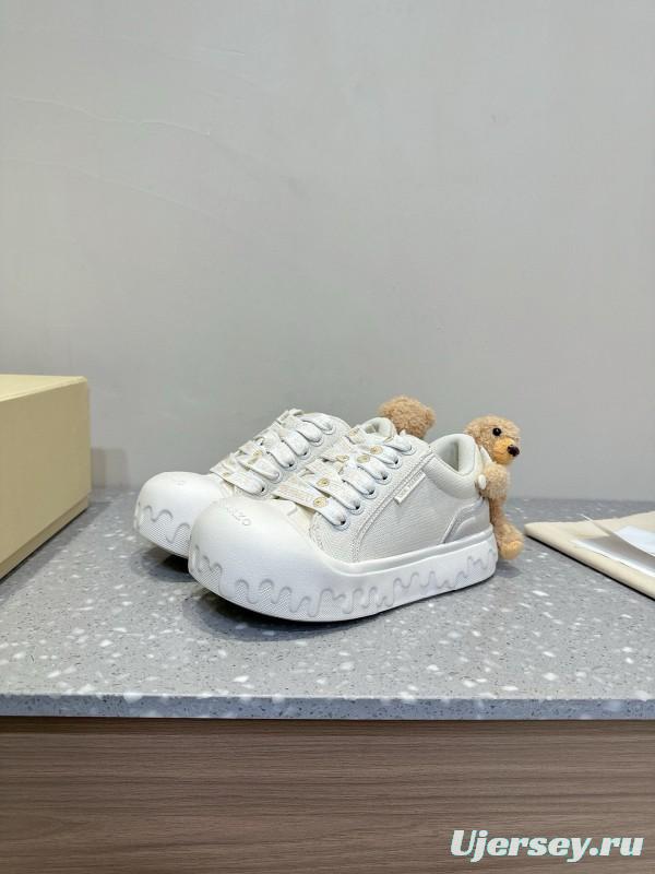 2025 Women 13DE MARZO White Canvas Leather Sneakers 3D Doll KFY00280