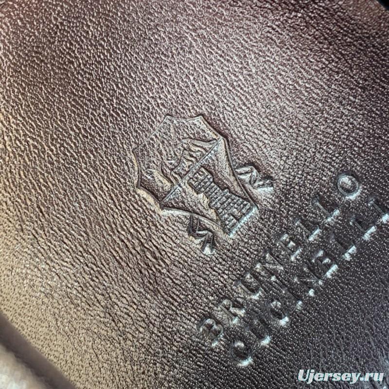 2025 Women Brunello Cucinelli Black Rose Gold Mesh Suede Leather Sneaker