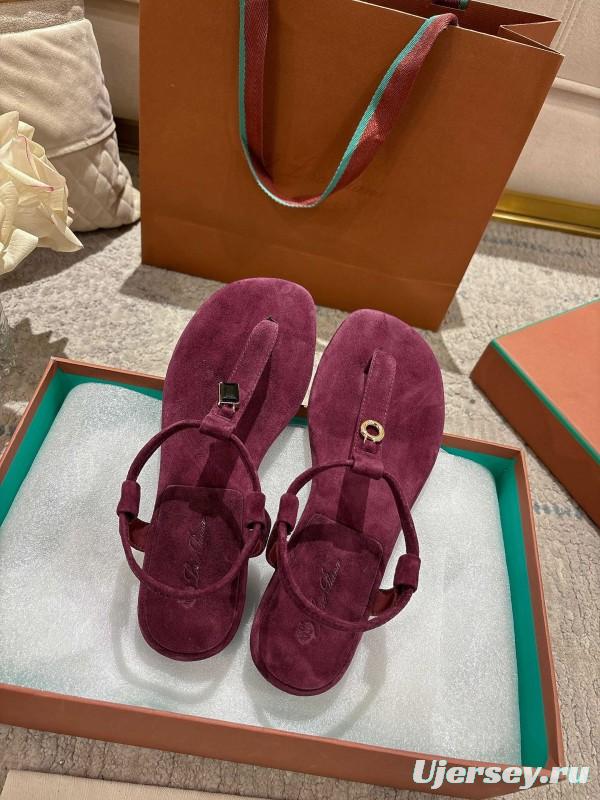 2025 Women LP Purple Suede Sandals