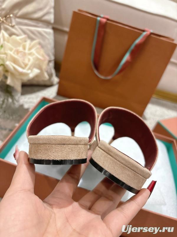 2025 Slippers LP Beige Suede Thong Sandal LY00250